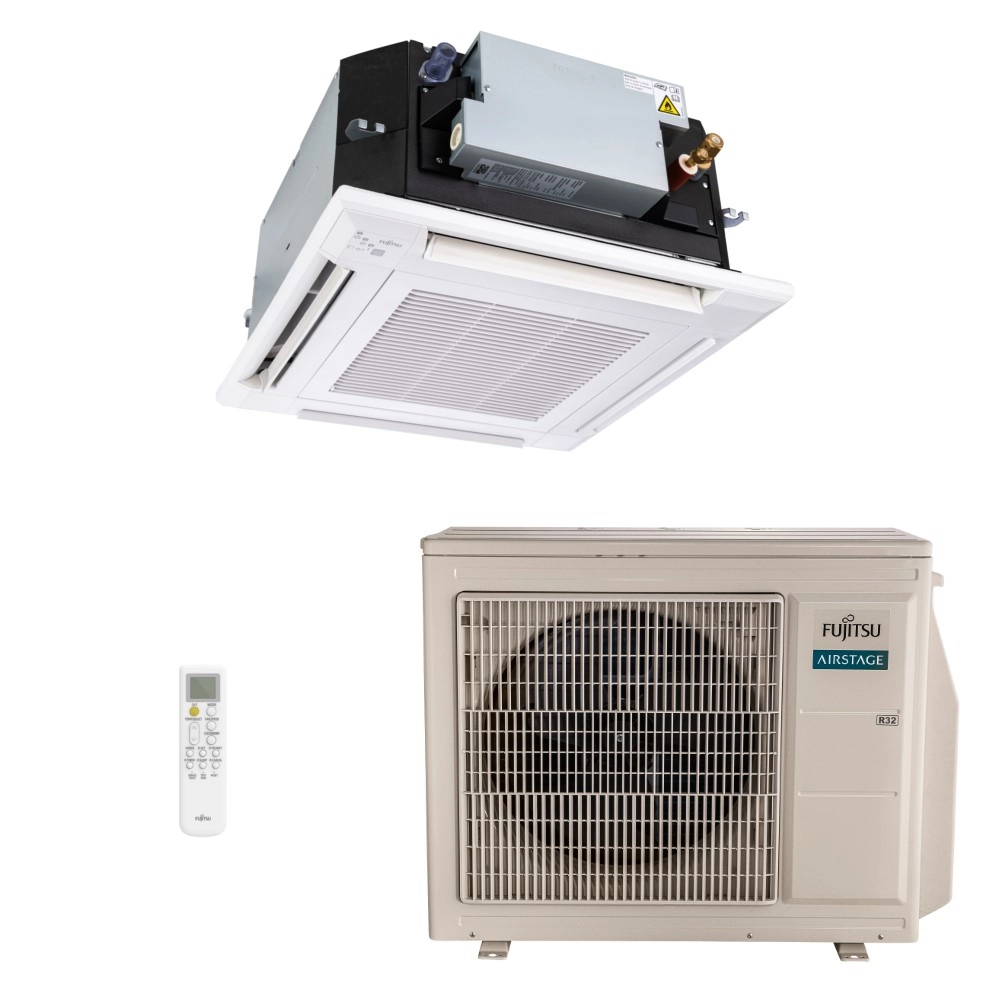 Ar-condicionado Split Cassete 4 Vias Inverter Fujitsu Airstage 24.000 BTUs R-32 Quente/Frio 220V Monofásico