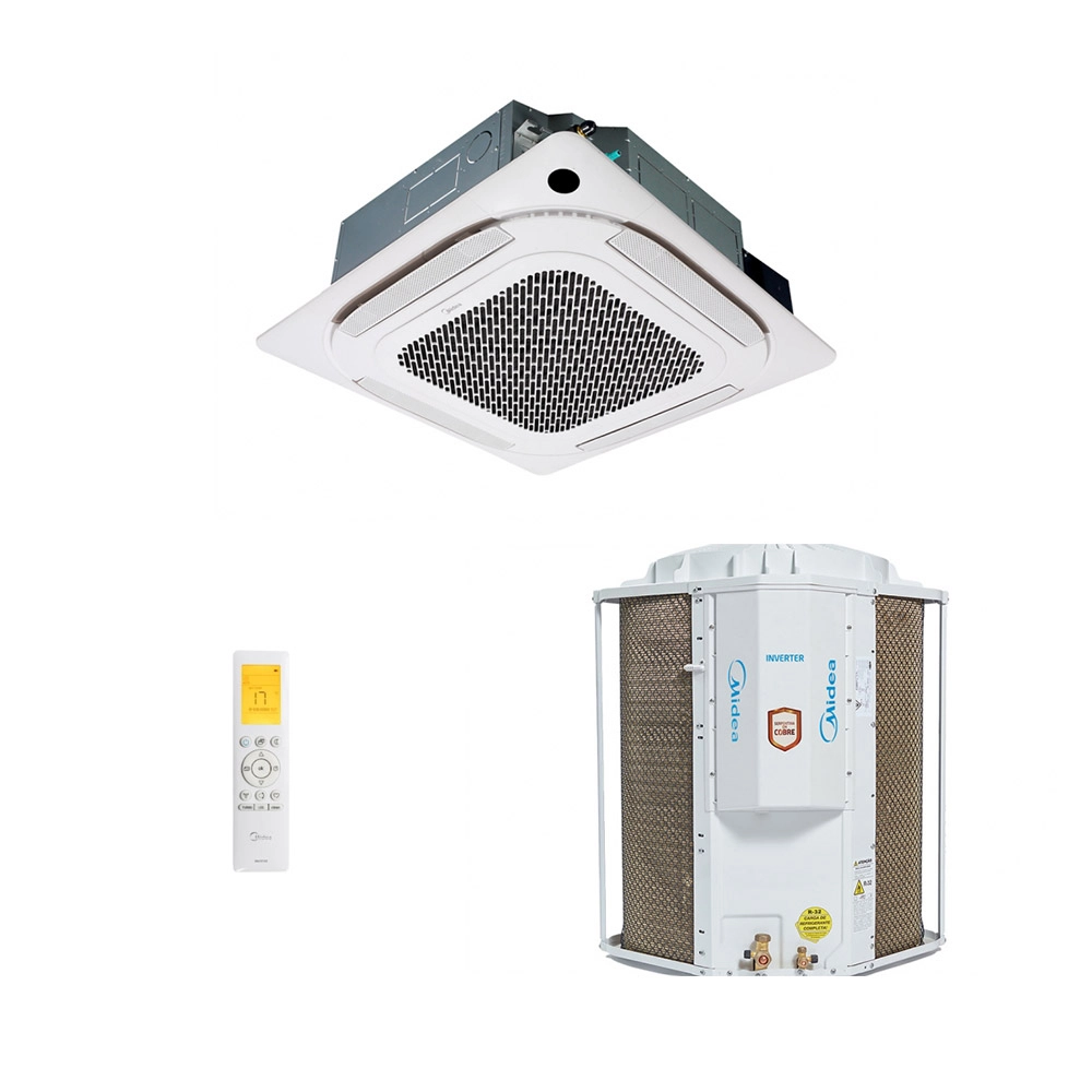 Ar-Condicionado Split Cassete 4 Vias Inverter Midea Connect 24.000 BTUs R-32 Só Frio 220V Monofásico