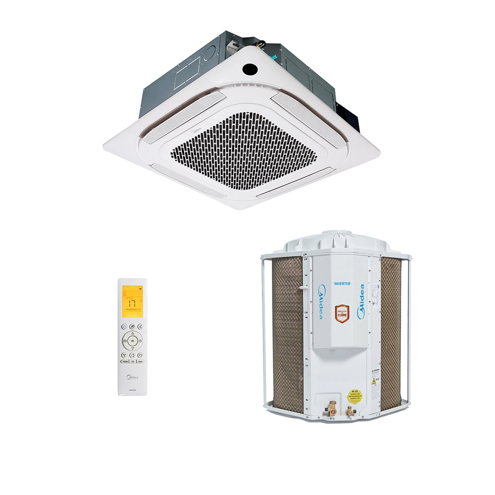 Ar-Condicionado Split Cassete 4 Vias Inverter Midea Connect 60.000 BTUs R-32 Só Frio 220V Monofásico