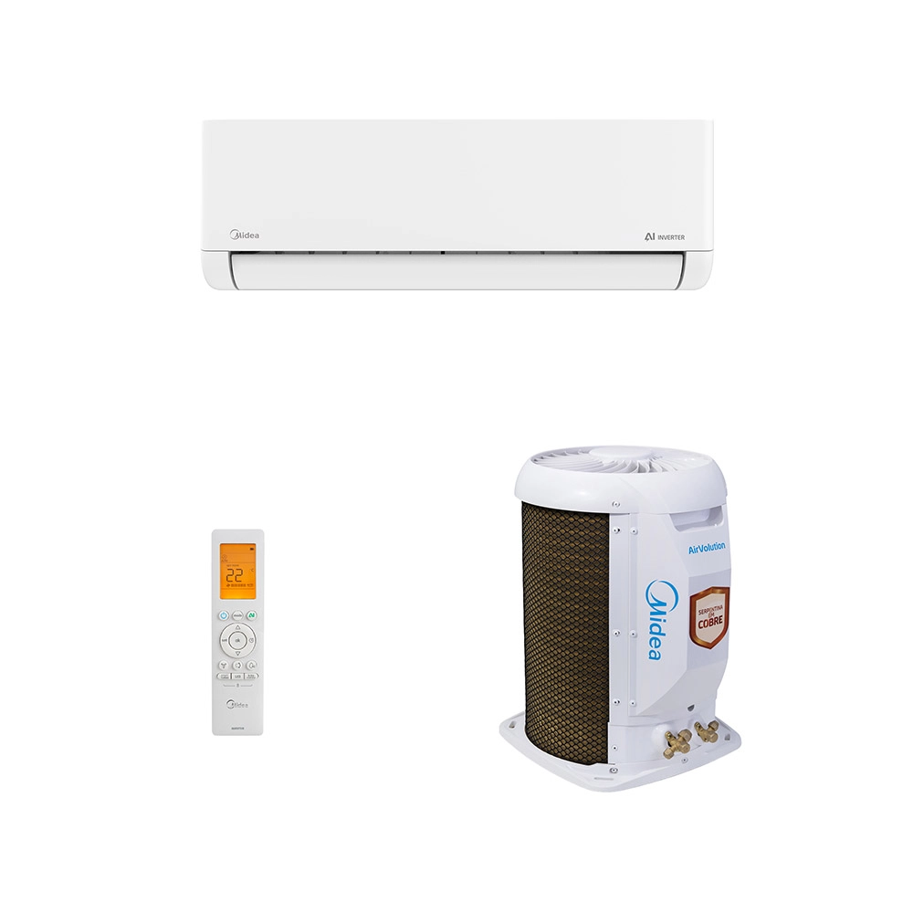 Ar-Condicionado Split HW Inverter Midea AI AirVolution 9.000 BTUs R-32 Só Frio 220V