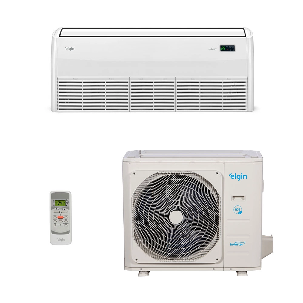 Ar-Condicionado Split Piso Teto Inverter Eco R-32 Elgin 48.000 BTUs Só Frio 220V Monofásico Ar-Condicionado Split Piso Teto Inverter Eco R-32 Elgin 48.000 BTUs Só Frio 220V Monofásico