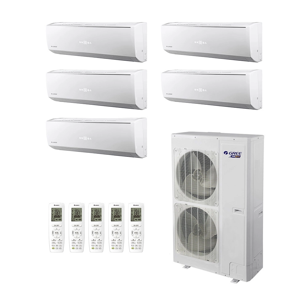 Ar-Condicionado VRF Gree 8HP (3x Evap HW 9.000 + 2x Evap HW 24.000) Quente/Frio 220V
