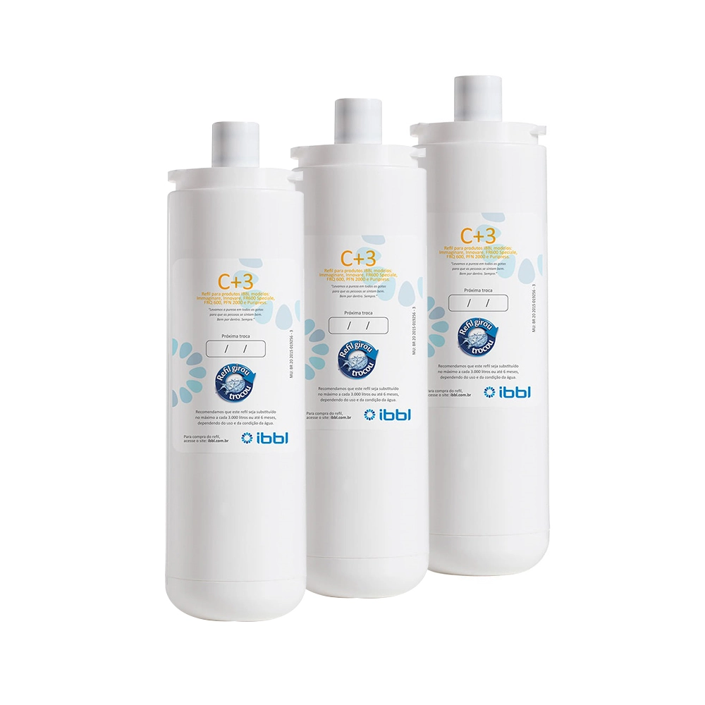 Kit Refil IBBL C+3 para Purificador de Água - 3 Unidades - AVARIA DE EMBALAGEM Kit Refil IBBL C+3 para Purificador de Água - 3 Unidades - AVARIA DE EMBALAGEM
